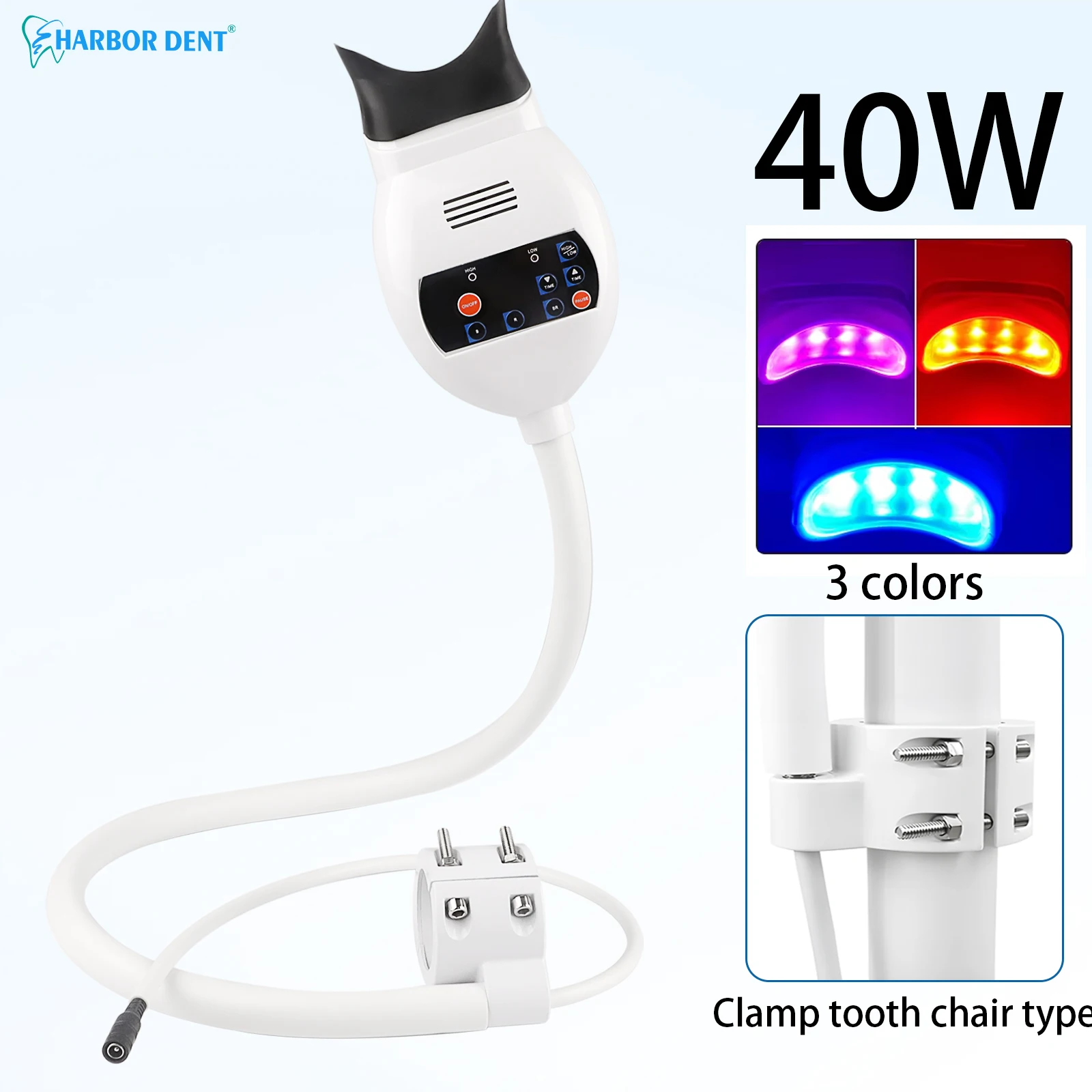 Dental Cold Light Lamp 3Color Desk Tooth Whitening Machine Bleaching Accelerator Device LED Light Dentistry Equipment