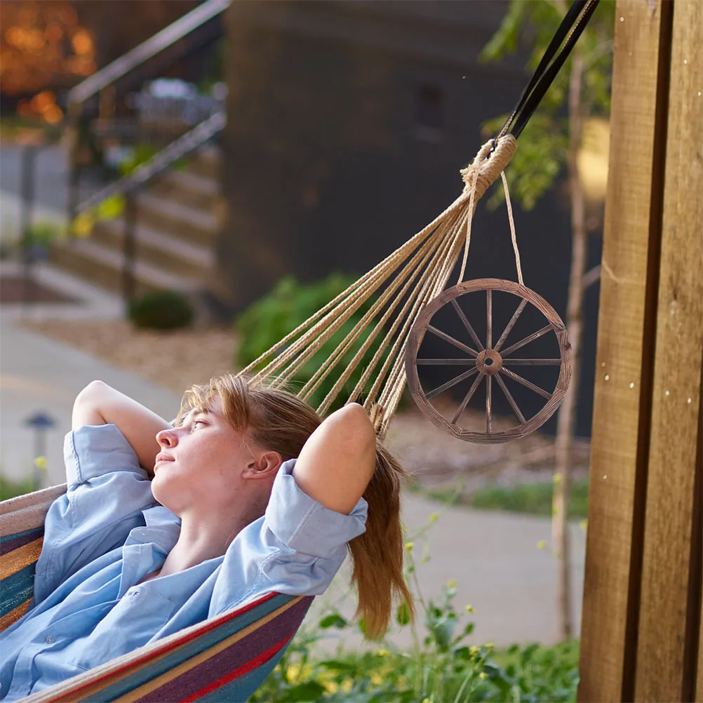 

2pcs Vintage Wooden Wall Decor Rustic nament Western Home Bedroom Garage Wagon Wheel Decorative Small Wood for Indoor