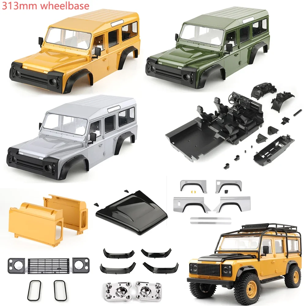 313mm Wheelbase Camel Cup Body Shell 5 Doors for 1/10 RC Crawler Car Traxxas TRX4 Defender Bronco Blazer Sport RD110 Accessories