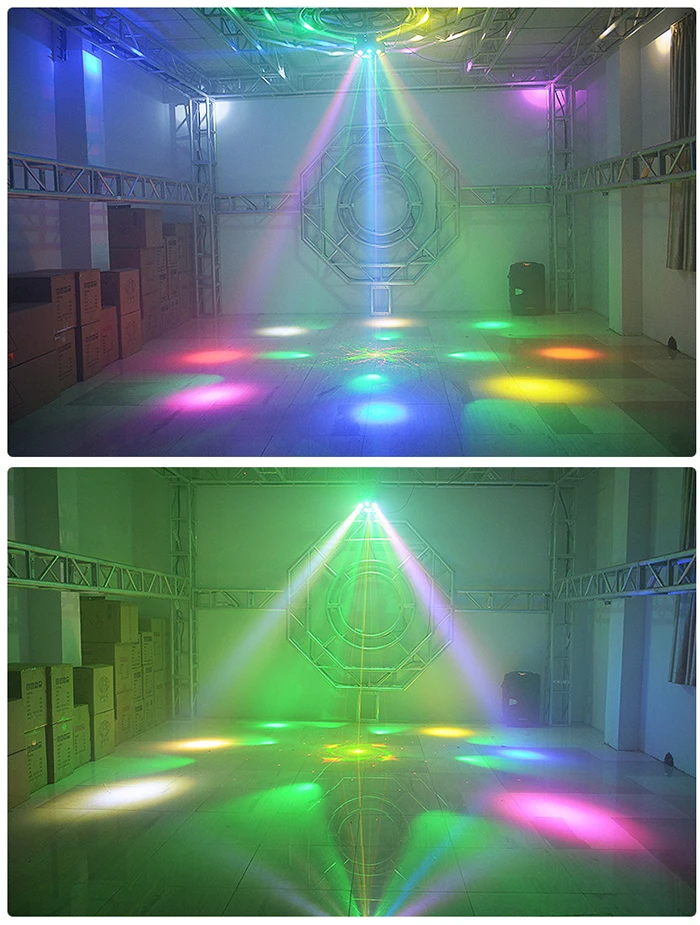 Super Effect DJ Bühnenbeleuchtung Projektor Vollfarbstrahl Rotierendes Bienenauge Blitzlicht für Disco Bar KTV Familientreffen – Detail 10