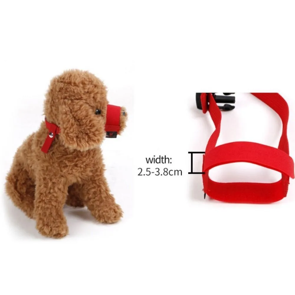 Adjusting Straps Mask Small Dogs Soft Nylon Dog Muzzle Adjustable Anti-biting Breathable Dog Straps Mask