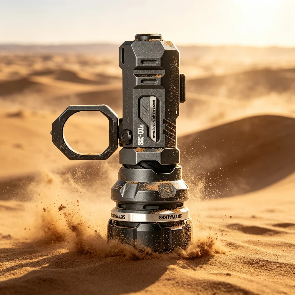 LOOP GEAR SK01S Rechargeable LED Flashlight with SFT40 1600LM and 500M Beam Distance for Camping Ambient Light Effects