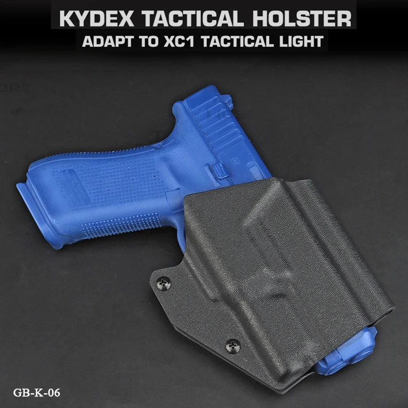 Tactical Kydex Holster for Glock 17 19 19X 45 Belt Paddle Holsters Adapt to XC1 Pistol Lights Hunting Holster