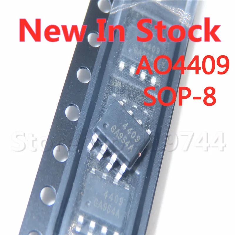 5PCS/LOT AO4409 SOP-8 4409 AO4409L SOP8 30V15A MOS tube P channel In Stock new original