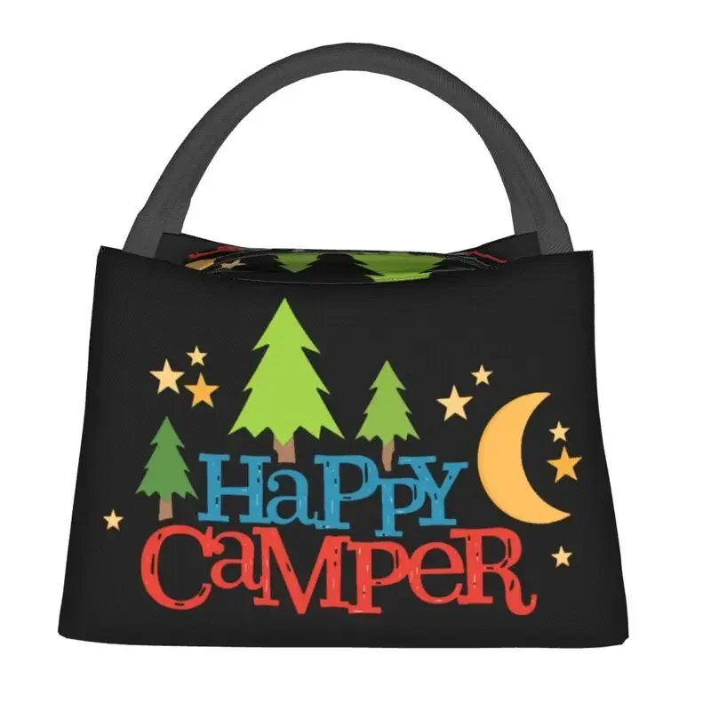 Happy camping insulated bag, women's lunch bag, waterproof exploration, camping insulated lunch bag, office outdoor travel