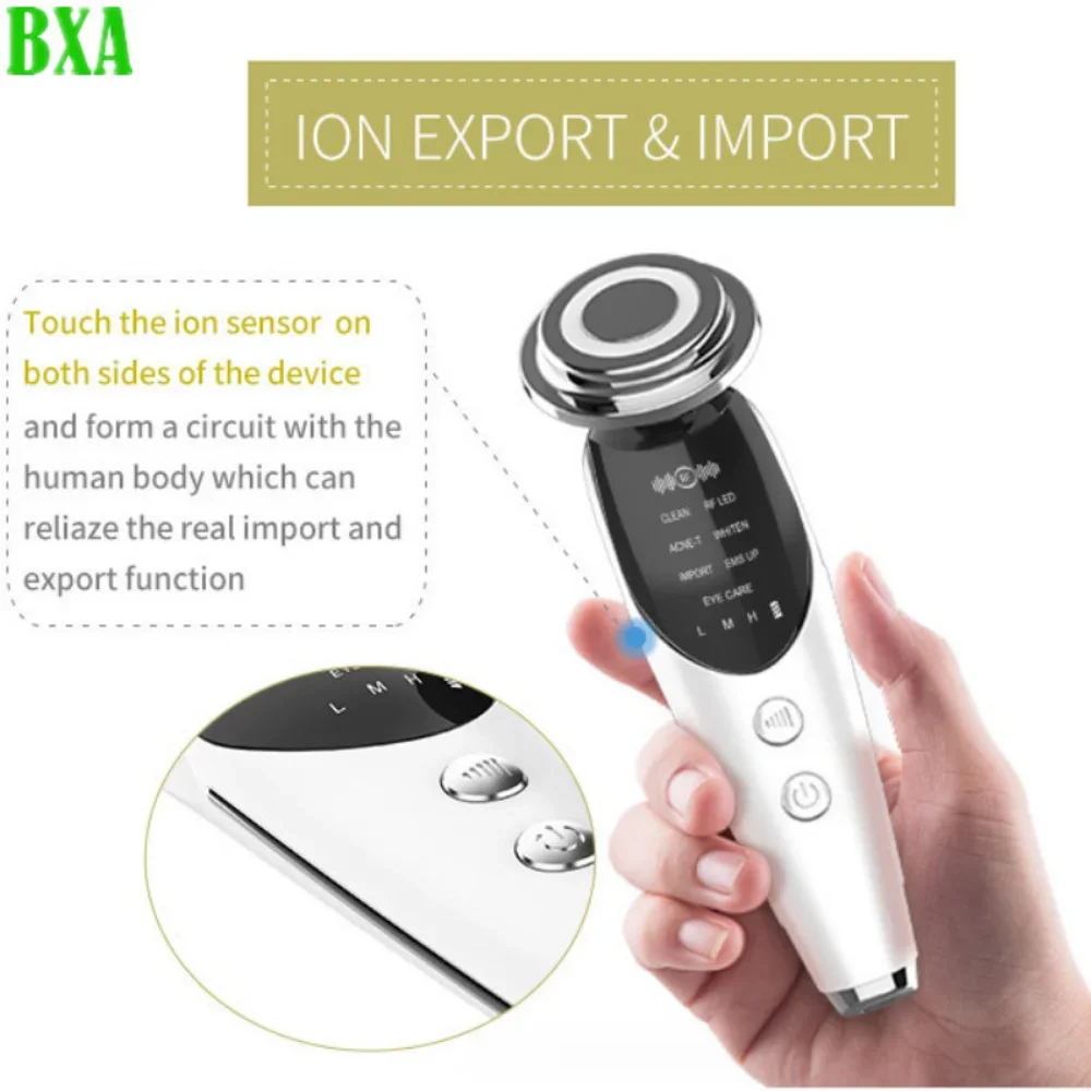 Therapy Anti Aging Wrinkle Beauty Apparatus EMS Microcurrent Face Lift Devices 7 in 1 Skin Rejuvenation Facial Massager