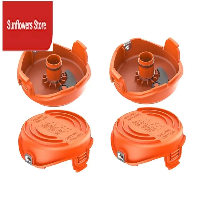 

4Pcs Suitable For BLACK+DECKER Mower Lawn Mower Parts A6486/90583594 Replacement Spool Cover
