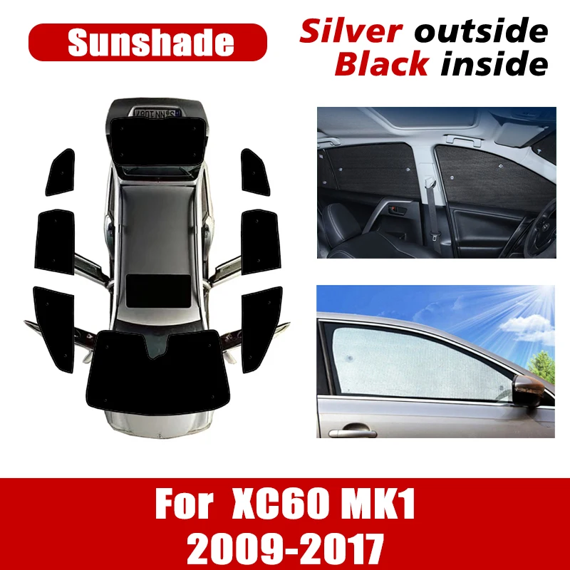 

For Volvo XC60 MK1 2009~2017 Car Window Windshield Anti-UV Sunscreen Covers Visors Full Coverage Sunshade Blinds Car Accessories