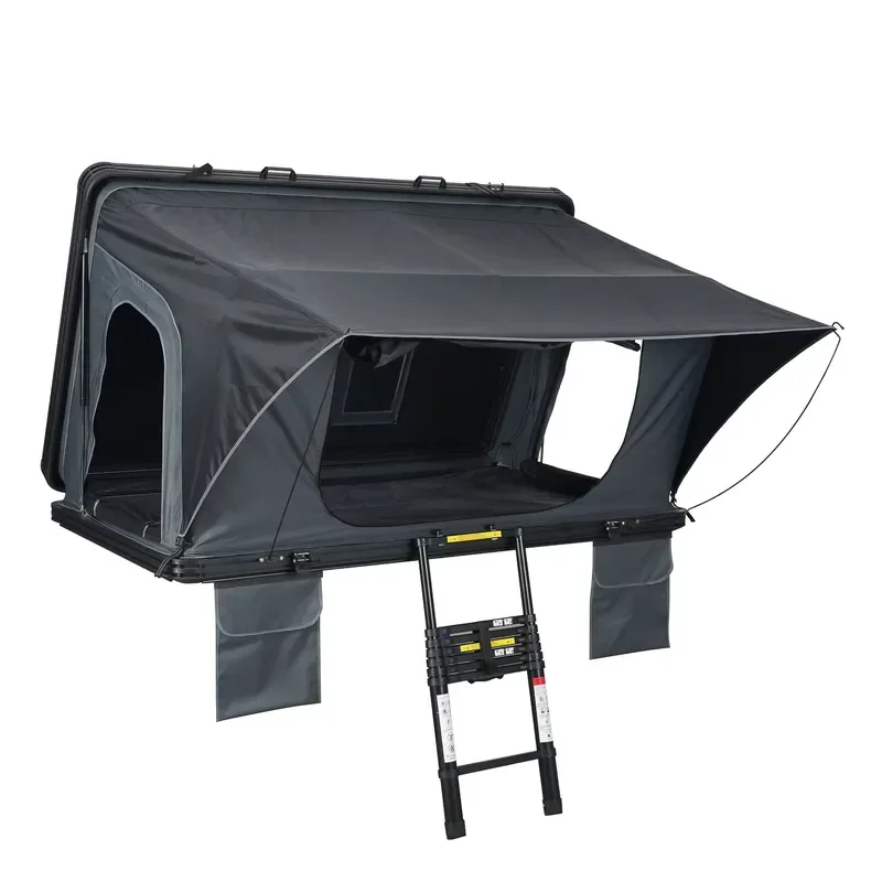 High-end Summer Tent Outdoor Car Side Sunshade Aluminum Alloy Shell Automatic Opening/Closing Retractable Spring-Loaded