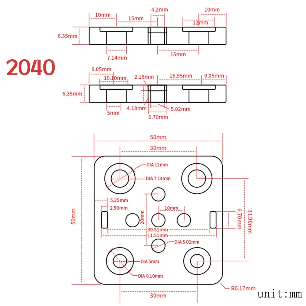 3d Printer Onderdelen 2020 V-Openbuildd Wielen V Gantry Plat Set Speciale Dia Plaat Katrol Voor 2020 /2040 V-Slot Aluminium Profielen