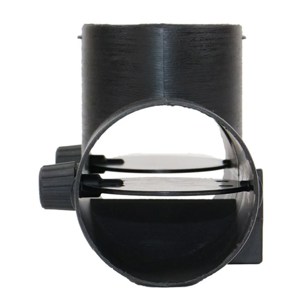 T Type 75mm Duct Connector Dual Valve For Diesel Heater Ventilation System Flame Retardant Plastic Hose Adapter Black