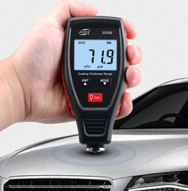 Popular Painting Thickness Meter measurement range 0~1800 Car Coating Thickness Gauge GT235