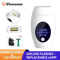 Vancostar LCD Laser Hair Removal 1200000 Flash Replaceable Lamp Body Shaver IPL Epilator for Women Trimmer