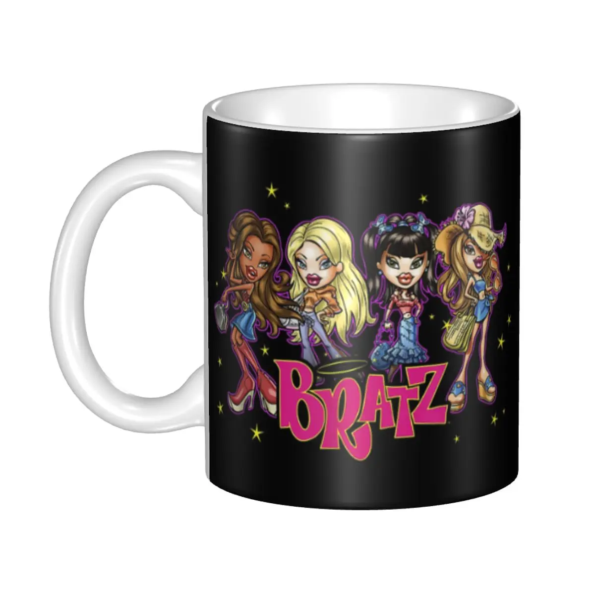 Cartoon Sexy Bratz Coffee Mugs DIY Custom Cartoon Manga Anime Ceramic Mug Creative Gift Outdoor Work Camping Cups