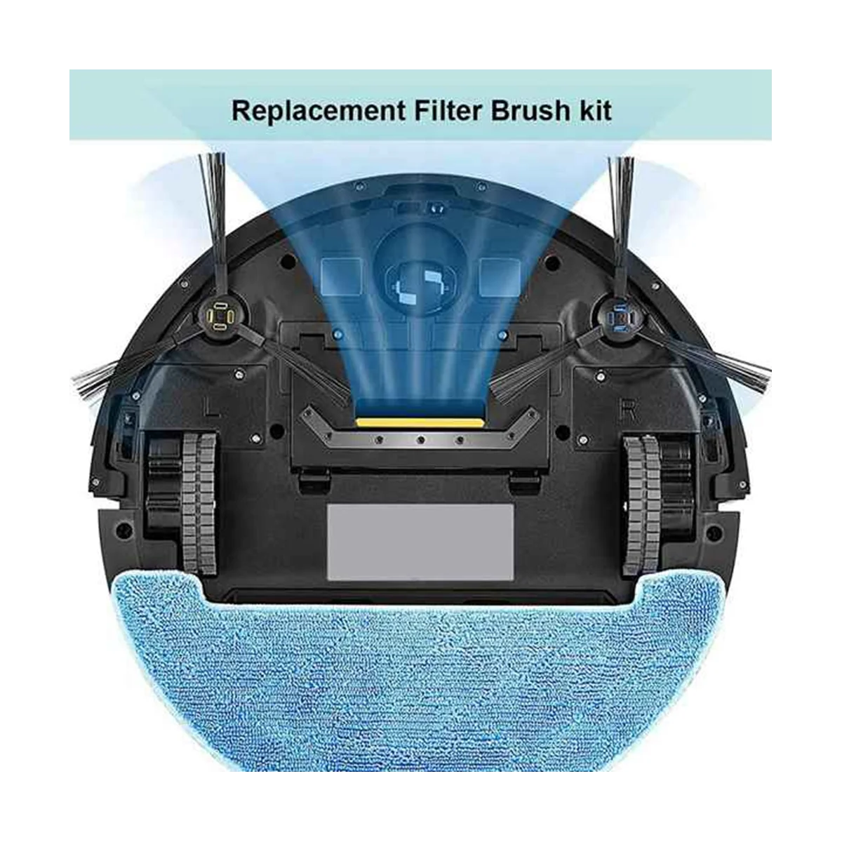 Untuk V8 V8S X750 X7 robot penyedot debu layar Filter sikat samping kain pel