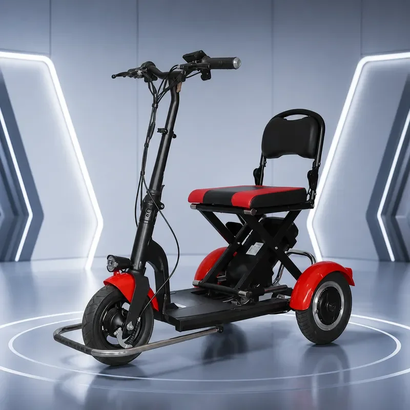 Hot Selling Electric Tricycle for Elderly Foldable Scooter Portable Mobility Aid for Disabled Household Use