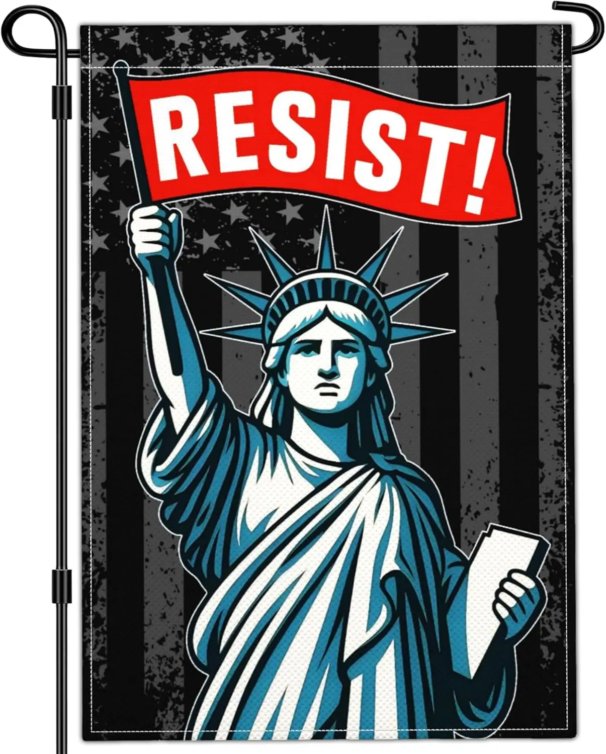 تمثال الحرية النسياني مقاومة حديقة العلم الكراهية المساواة أعلام الحديقة للخارج 12x18 مزدوجة الجانب السياسية لا الملوك ساحة FFI