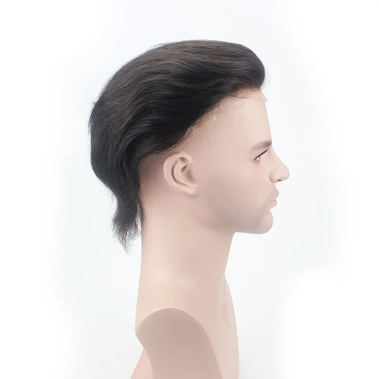 الجملة غرامة ملحومة قاعدة أحادية الشعر التصحيح نظام الشعر رجل الباروكات الشعر المستعار #3