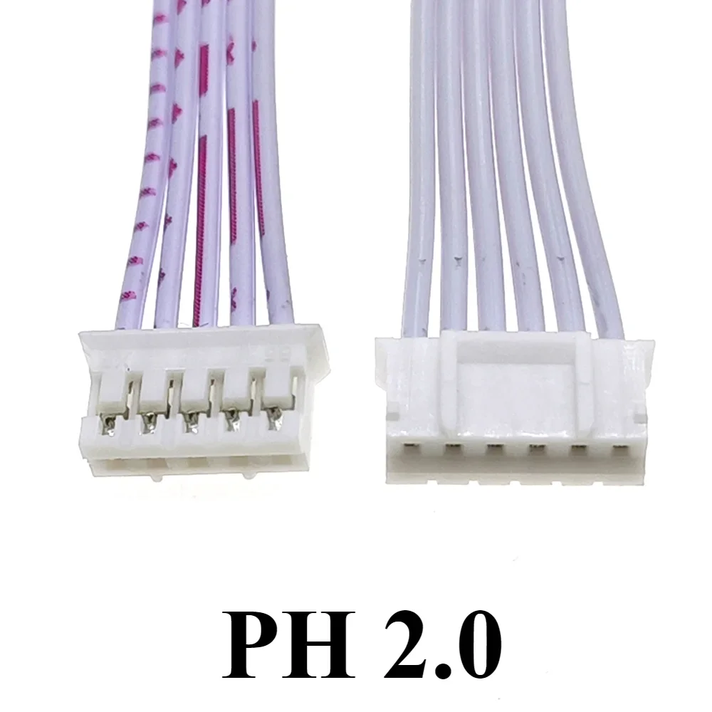 10 قطعة XH إلى PH الأحمر والأبيض خط مسطح Xh2.54 / Ph2.0 التوصيل محطة محول 2p 3p 4p 6p 7p 8p 9p 12p طول 10 سنتيمتر 20 سنتيمتر 30 سنتيمتر #4