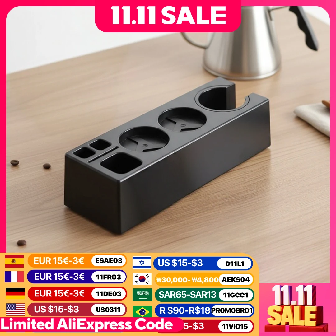 

Coffee Portafilters Mat Stand ABS Espresso Tamper Mat 51/53/58mm Distributor Holder Cafe Tools Accessories for Barista