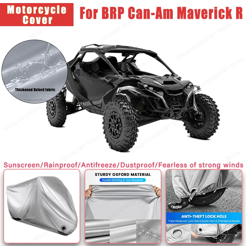 

For BRP Can-Am Maverick R No Ear Motorcycle Cover - Outdoor Full Body Protection, Waterproof Dustproof Sunscreen Moto Accessory