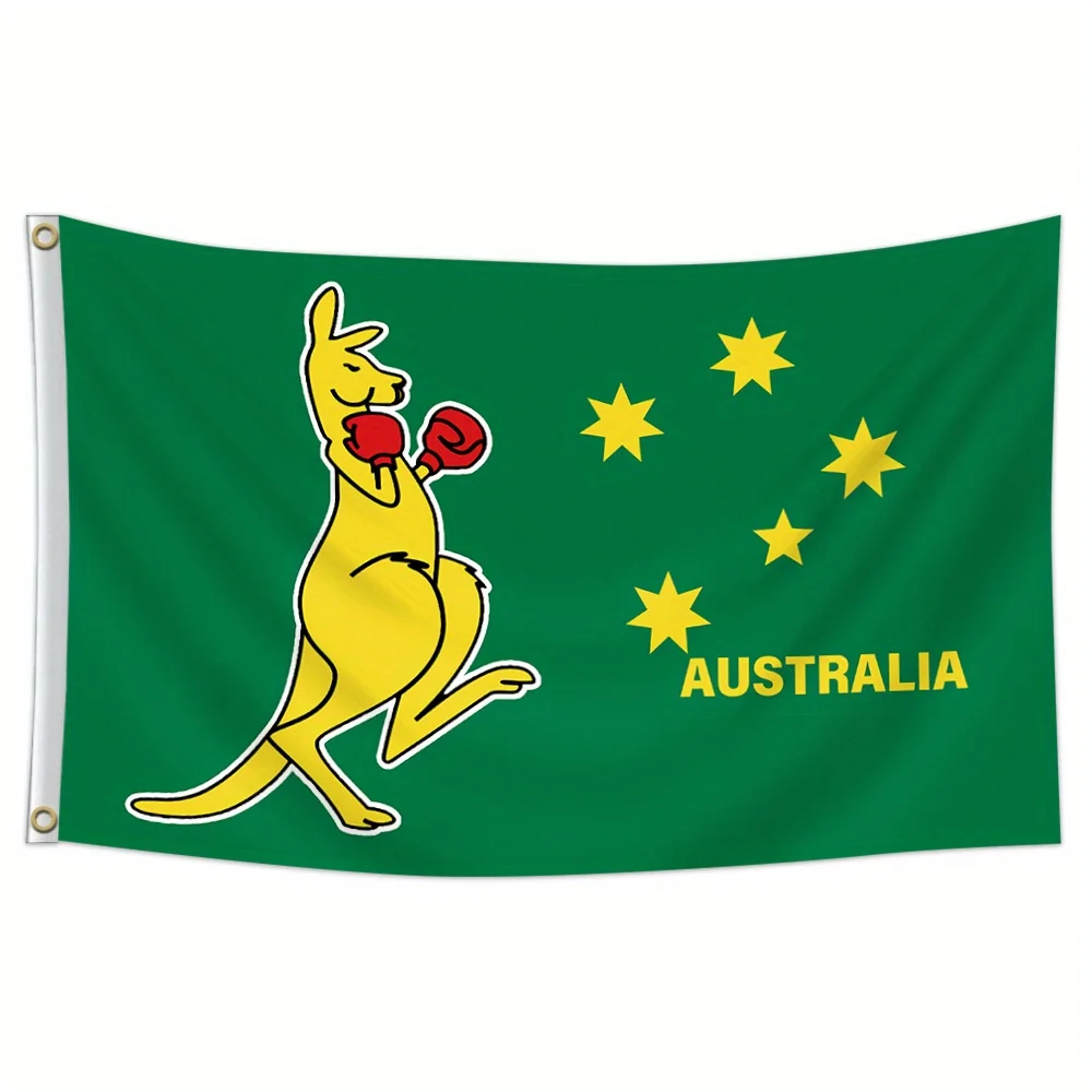 National flags Weather Resistant Outdoor Yard Flag 1pc Boxing Kangaroo Australia Flag - 60*90cm/ 90*150cm Durable Polyester with