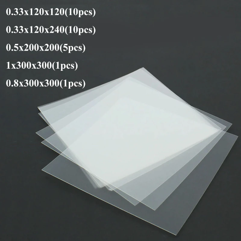

Frosting Translucent PVC Plate Thin Plastic Sheet DIY Model Material Processing Accessories Thick 0.3mm/0.33mm/0.5mm/0.8mm/1mm