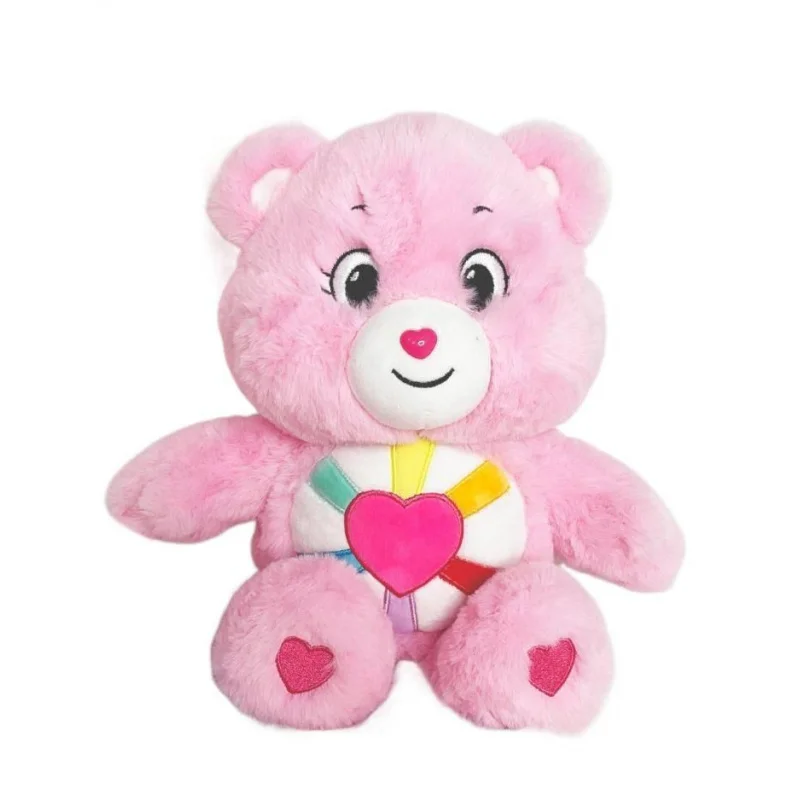 Ours de soins authentiques, jouets en peluche, poupée arc-en-ciel, oreiller, canapé, voiture, ornements, décoration de maison, doux et apaisant, cadeaux d'anniversaire pour dormir