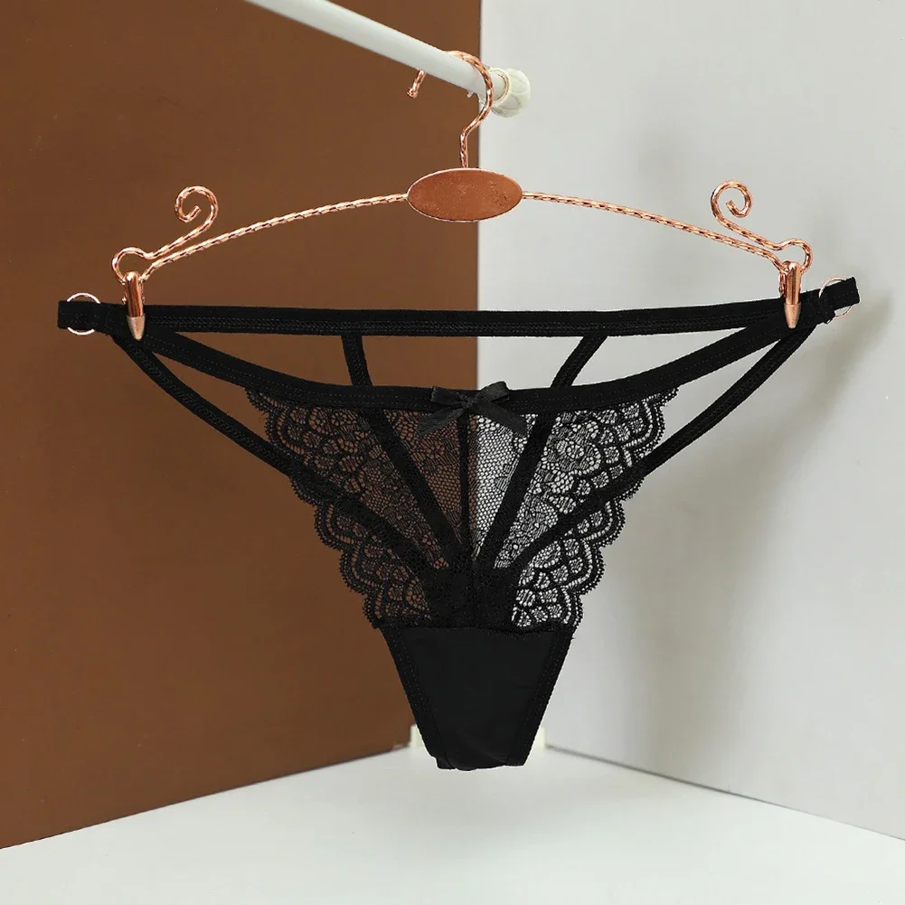 

T-String Lingerie Women Sexy Lace G-String Underwear T-Pants With Thin Strap Hollow Thongs Panties Temptation Underwear