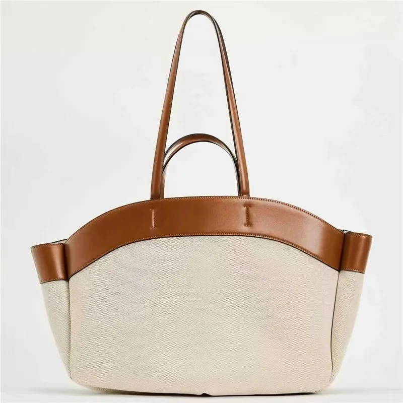 

Large capacity shoulder bag 2025 summer new canvas Tote bag fashionable versatile work commuting shopping handbag