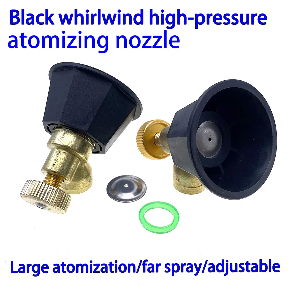 Black Whirlwind Universal Electric Backpack Sprayer Nozzle - Agricultural High Pressure Adjustable, Energy-Saving, Household Use