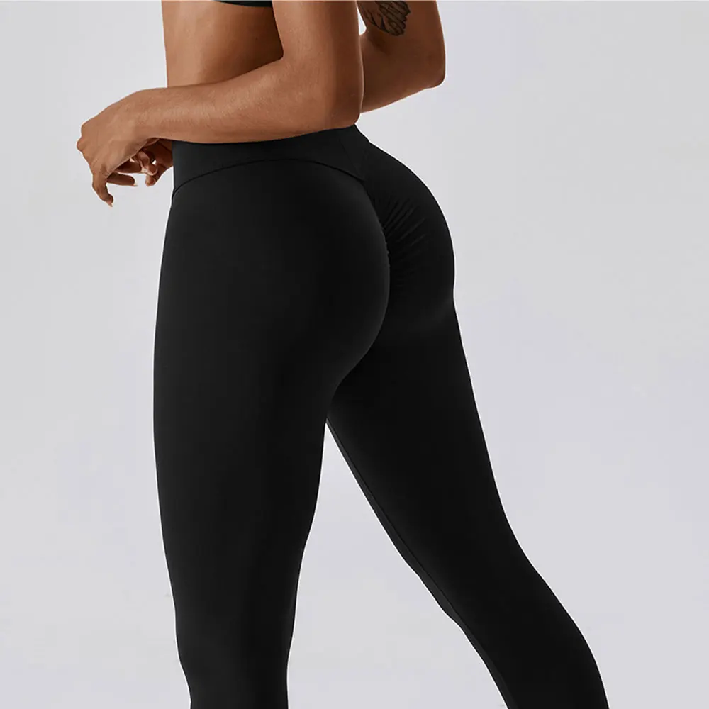 Legginsy damskie sportowe bezszwowy Fitness legginsy rajstopy z wysokim stanem spodnie do jogi na siłownię szybkoschnący Push Up obcisłe spodnie