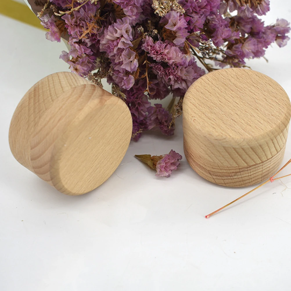 

Деревянная шкатулка для колец с льняным прочным футляром для хранения ювелирных изделий для колец, органайзер для свадебных подарков, маленькая простая шкатулка для драгоценностей