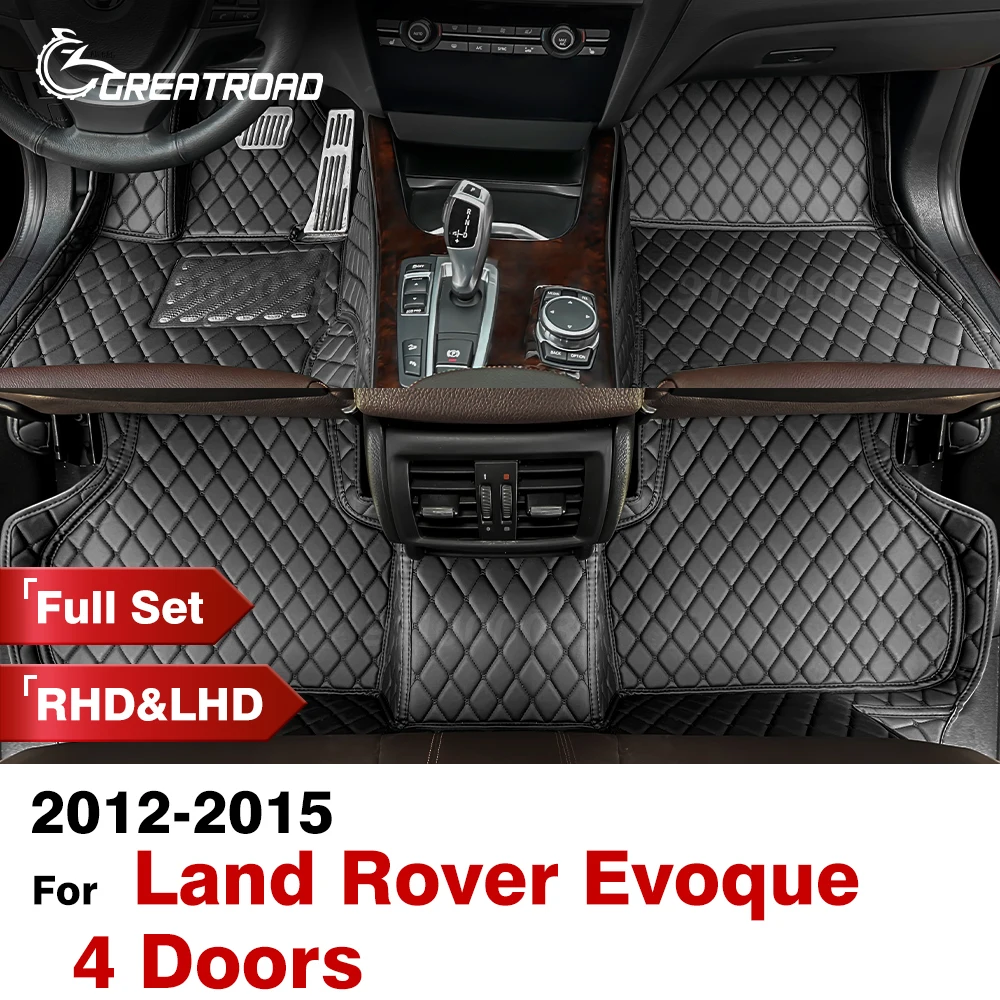 

Car Floor Mats For Land Rover Evoque 4 Doors 2012-2015 Custom Auto Foot Pads Carpet Cover Interior Accessories