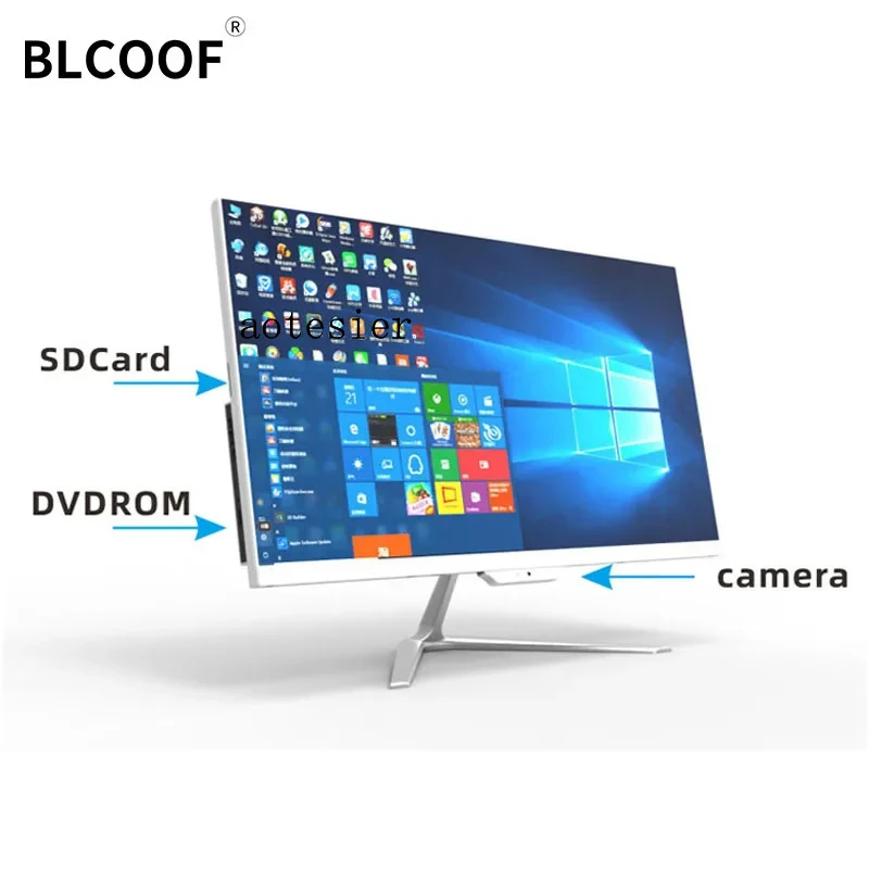 Computadora de Escritorio Todo en Uno Intel Core i7-3770 8GB DDR3 SSD 24 Pulgadas PC para Juegos Conjunto Completo Monoblock PC Todo en Uno