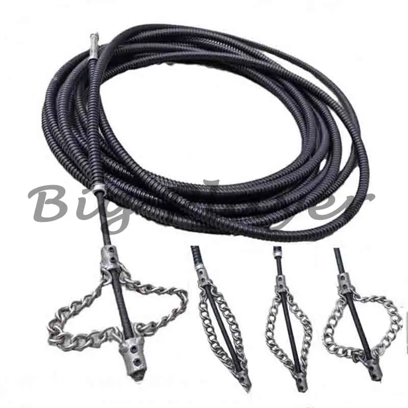 Home Plumbing Sewer Pipe Dredging Tool Electric Drill Drain Cleaner 10m -8mm Spring With Extension Rod