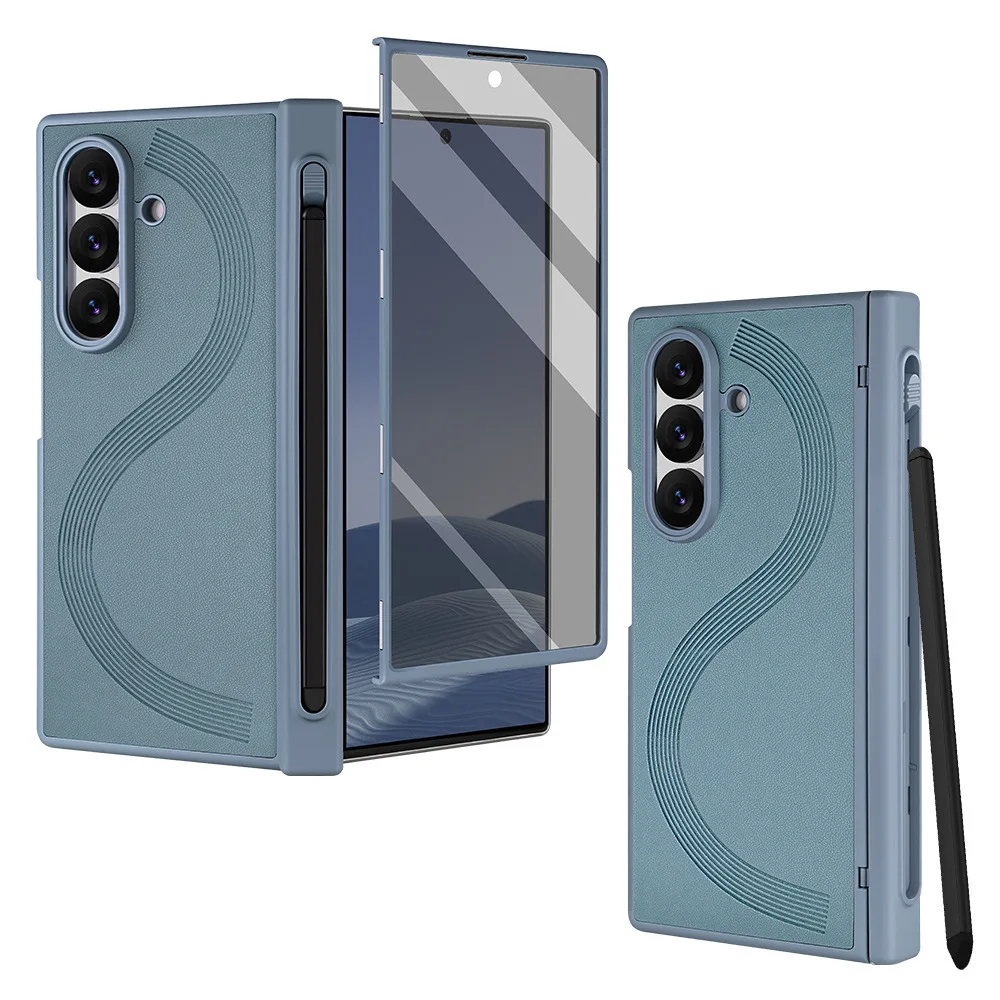 case for Samsung Z FOLD 7 6 magnetic hinge Pen slot with pen privacy screen protector protective case full coverage Shock Proof