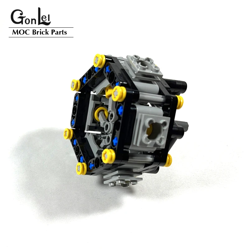 NEW 123Pcs Technical 6 Cylinder Radial Engine MOC Creative Building Blocks Model High-Tech Bricks DIY Children Toys Gifts