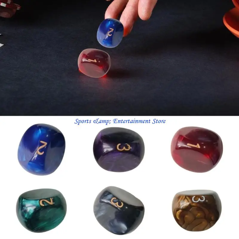 

G7NF Acrylic 3 Sided Dices Color Number Face For Game And Educational Use