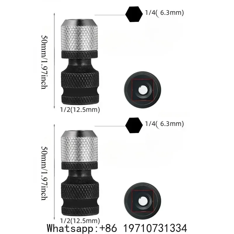 Electric Drill Socket Adapter Chuck Quick Release Converter Hex Shank Female Square Impact Wrench Driver