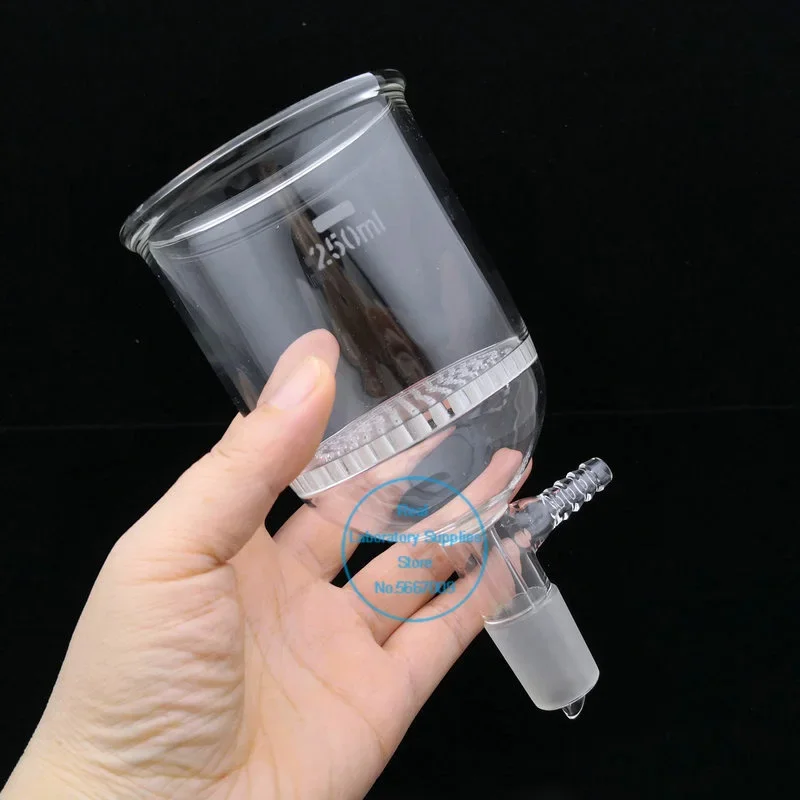 1piece 30ml/60ml/100ml/150ml/250ml/500ml/1000ml Glass Suction Filter Funnel (Default 24#)