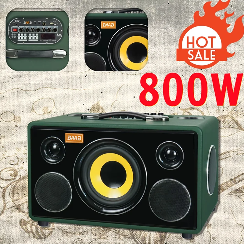 

800W High Output Bluetooth Speaker Karaoke Party Portable Subwoofer Wireless Mobile Player Speaker Caixa De Som Bluetooth