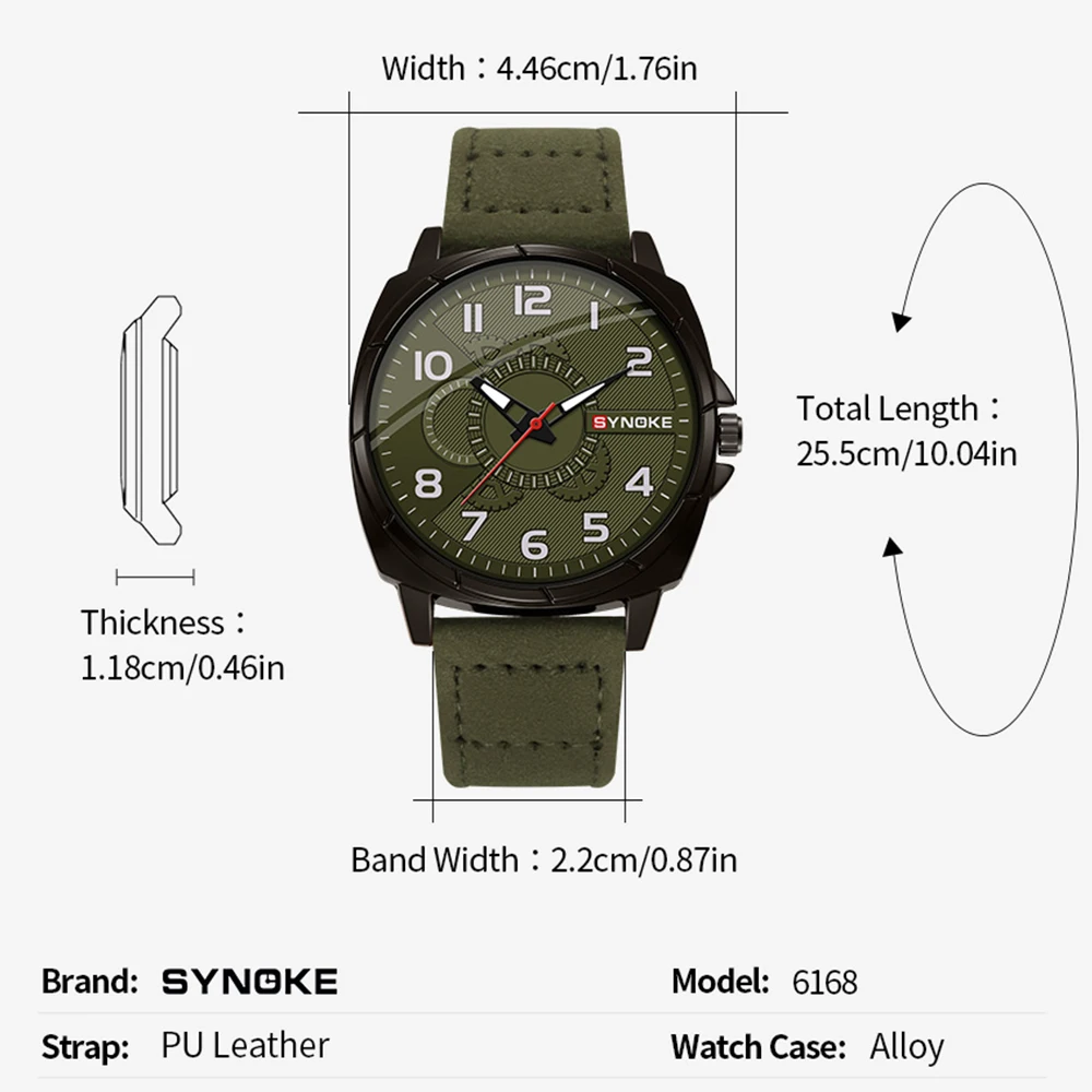 Water Resistant Mens Quartz Watch, Pointer Display, PU Leather Strap, Simple Style - Alloy Case, Electronic Movement