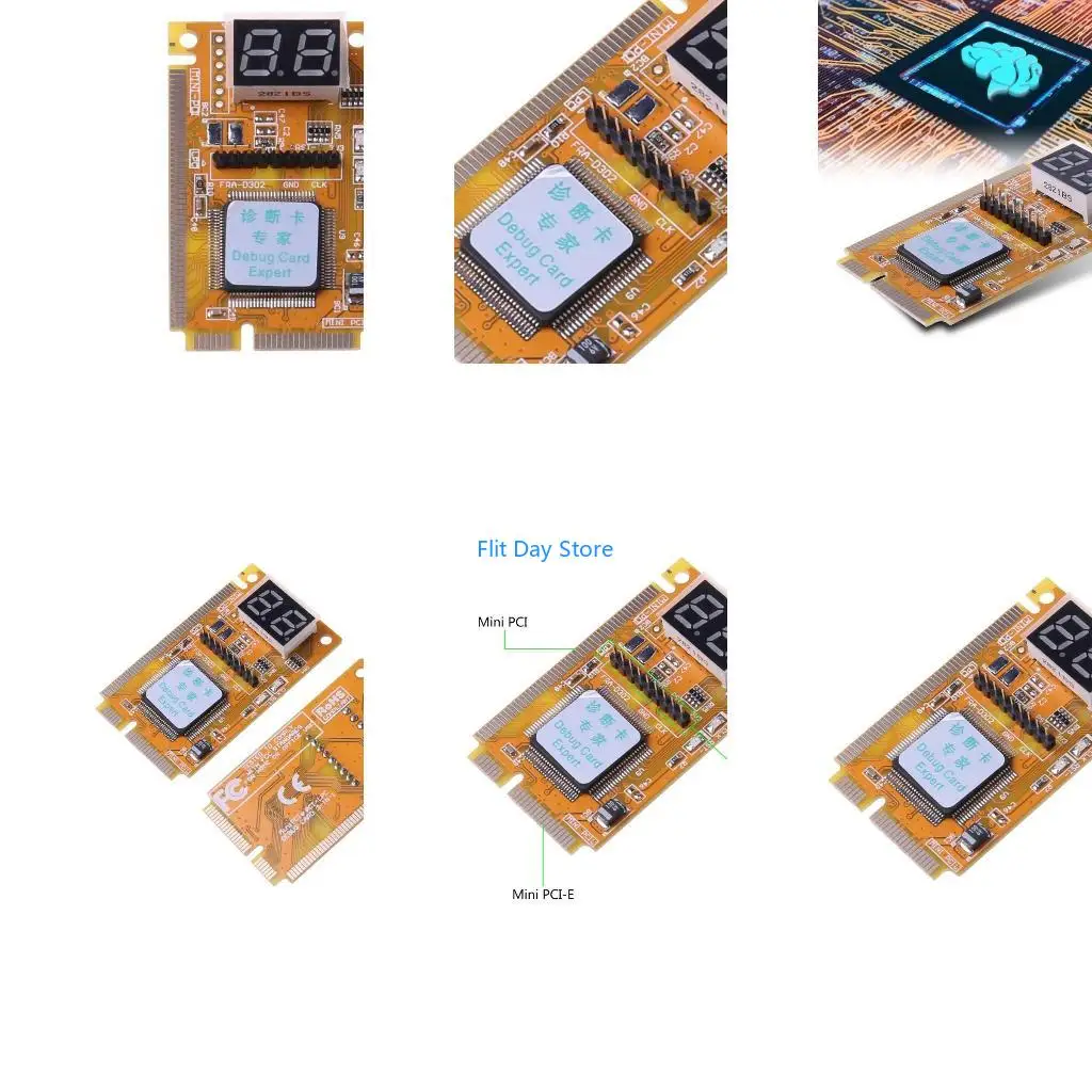 F92C Post Card Diagnostic 3 in 1 Mini PCI/PCI-E LPC Tester Post Card