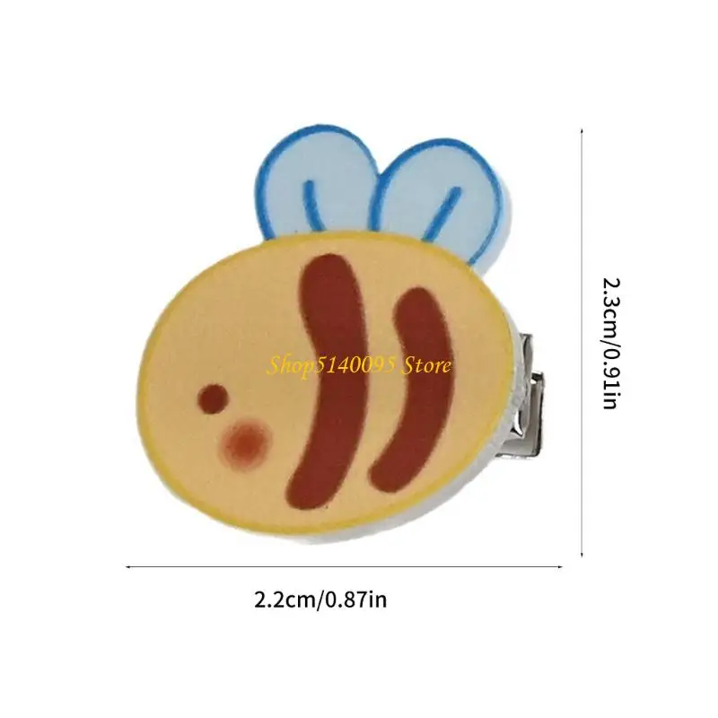 DXAE 2pcs Honeybee Hair Clip Adorable Insect Design Acrylic Hairpin Kids Accessories