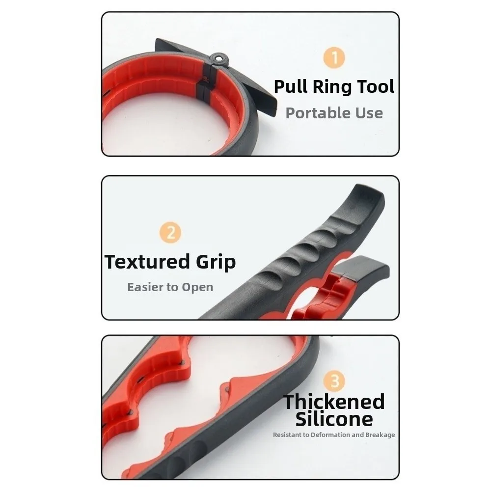 

4 in 1 Jar Opener Quick Opening with Anti-Slip Handle Bottle Cap Twister Multifunction Labor-saving Bottle Wrench