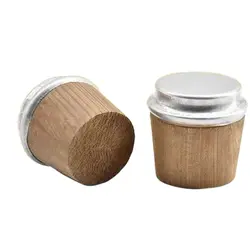 2Pcs Wood Thermo Stopper Sealed Safe Cork Plug Durable Bottle Lid Cap Bottle Cork Plug Replace Kettle Accessories