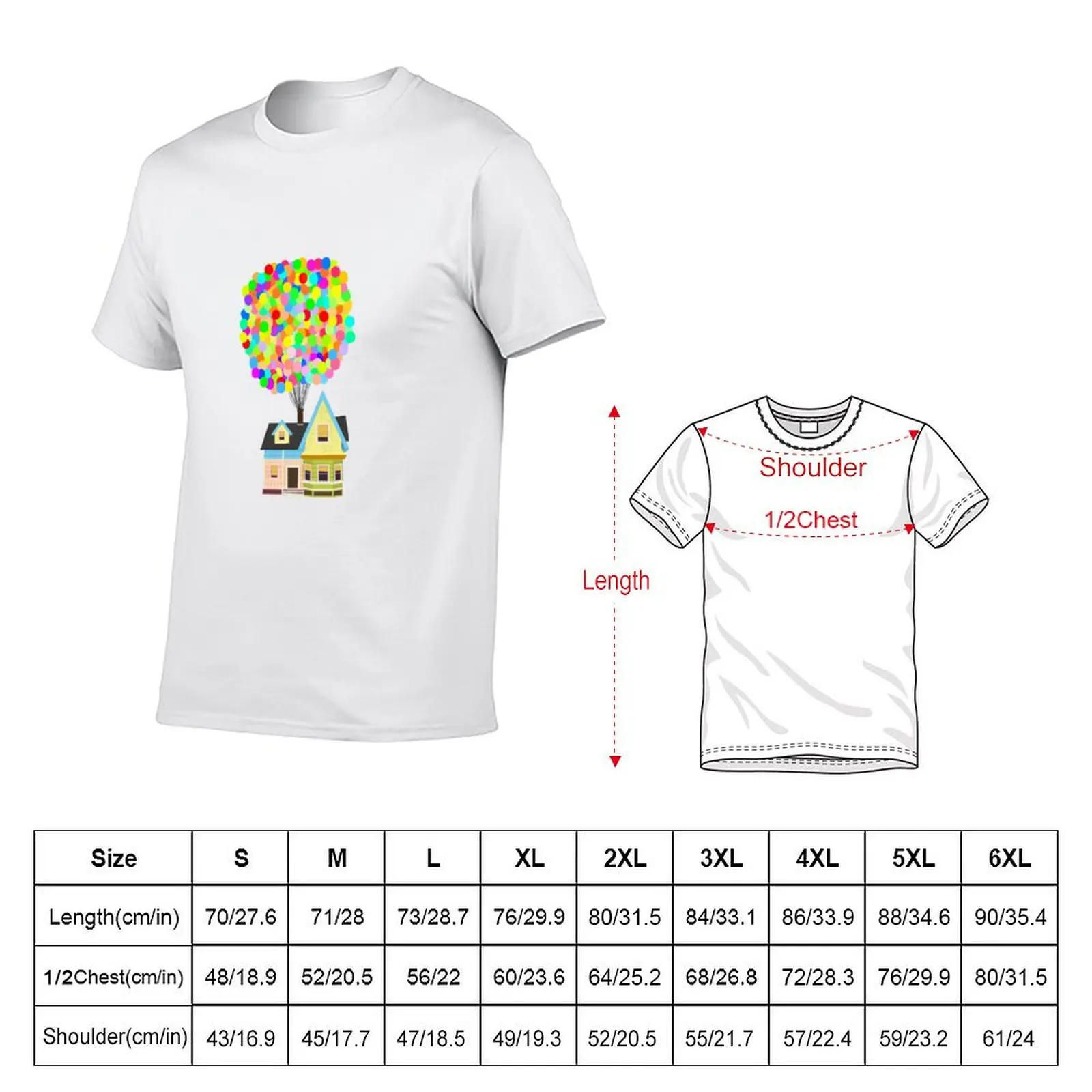 Ballon house T-Shirt Christmas Casual Short Sleeve Top