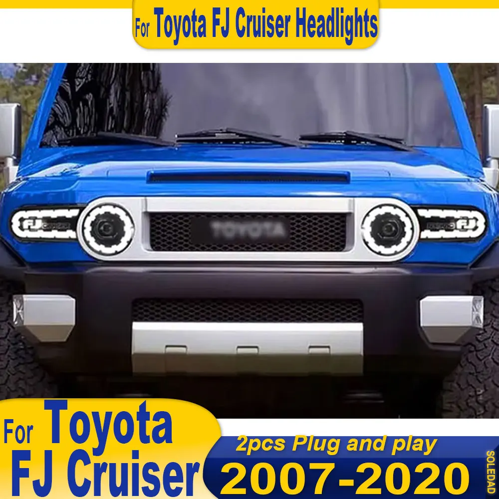 Car Styling FOR Toyota FJ Cruiser 2007-2020 Front Projector Lens DRL Head Lamp LED Bulbs Car Stuff Auto Mobile Accessory