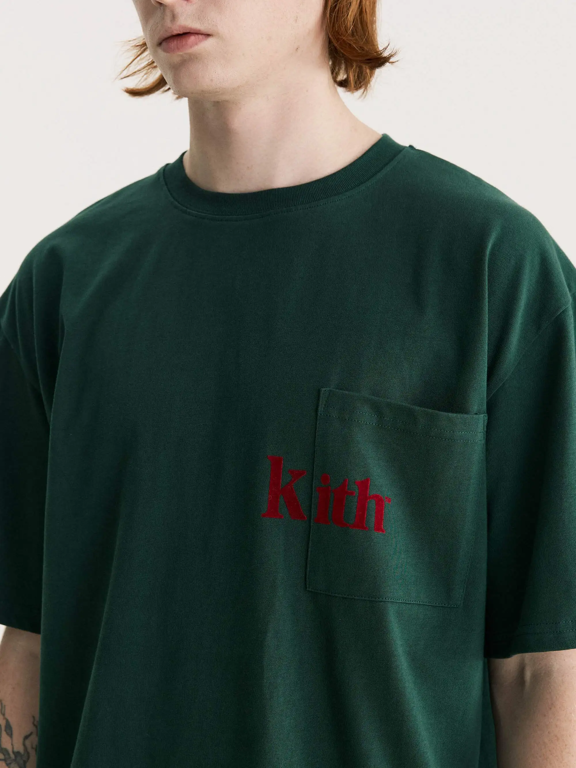 

Футболка KITH из хлопка с коротким рукавом, повседневная, свободного кроя, с круглым вырезом, дышащая, летняя, модная